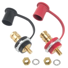 Remote Jumper Battery Charger Post Body Panel Mount 3/8" Stud Brass Terminal Lug