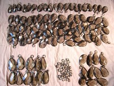 GRANDI GOCCE CRISTALLO Crystal Beads lampadario ORIGINALE 1960 vintage 5 misure