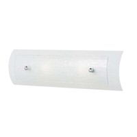 Wandlampe Wandleuchte Flurlampe IP44 Led Badleuchte Glas Chrom 2 Flammig B 45 Cm