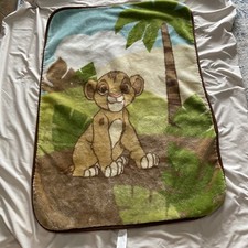 Disney Baby Lion King Simba Plush Baby Blanket Soft 30x45  Palm Tree