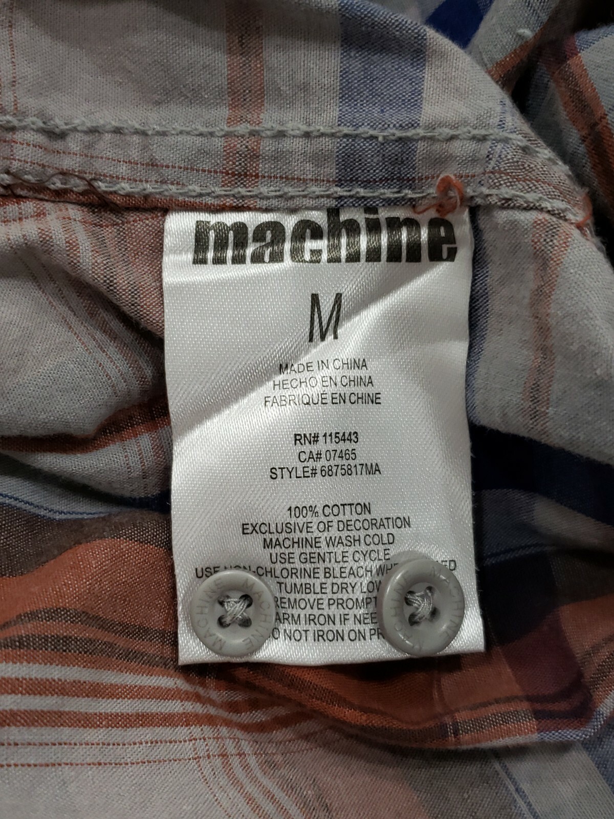 Machine Clothing Company Men's Westren Style Button Up Long Sleeve