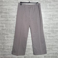 Vintage Ladies 70s Plaid Polyester Pants, size 34