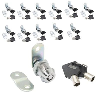 X-HAIBEI 12 Pack Tubular Cam Locks Keyed Alike 7/8" Rv Storage Door Locks 24 Keys Compart