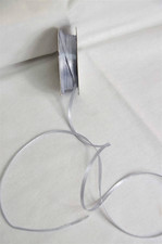10 x Geschenkband 3 mm, silber, Satinband, We...