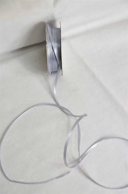 15 x Geschenkband 3 mm, silber, Satinband, Weihnachten, Geburtstag, Deko, Band