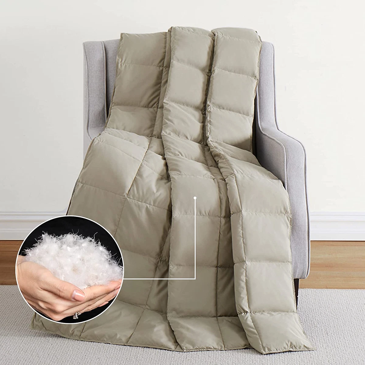 Goose down throw sale