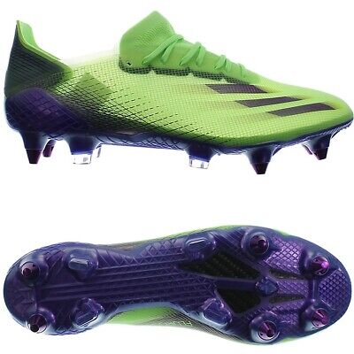 Adidas X Ghosted.1 SG green puple men's softground football Adidas X Ghosted.1 SG green puple men's softground football