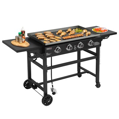 Royal Gourmet 35-Inch Flat Top Gas Griddle 4-Burner Propane Gas Grill Griddle