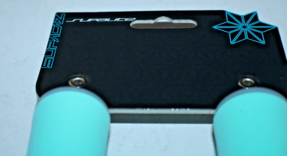 SUPACAZ Supalite 9g Lightweight Slip-on Bike Handlebar Grips Celeste Ships Free! - Image 3 of 4