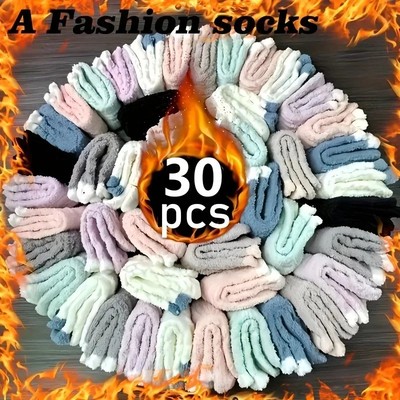 Damen Thermosocken Winter Socken Rutschfest Mehrfarbig Sport
