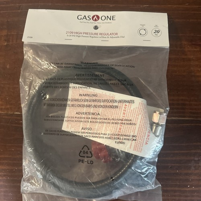 #ad #ad Gas One High Pressure Regulator Model # 2109 Red 0 20 PSI Male QCC Inlet 4#x27; Long $18.49