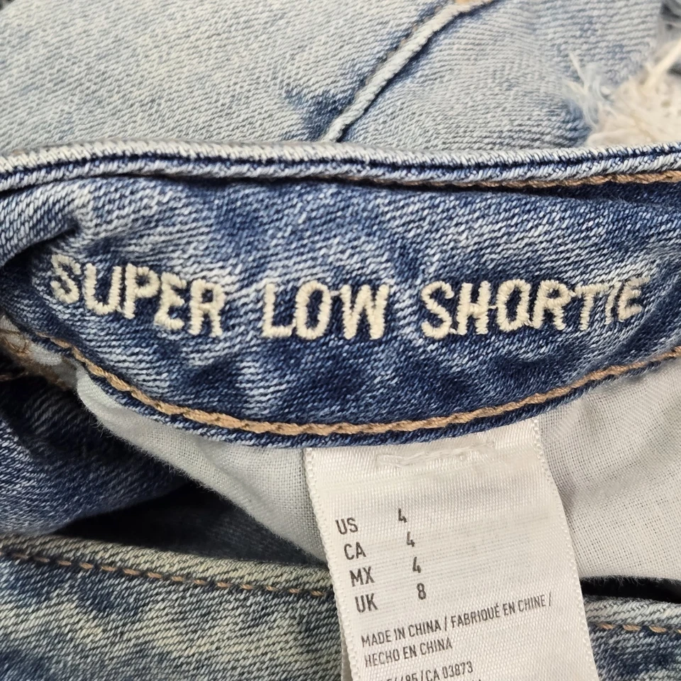 Pantalones Cortos American Eagle Outfitters Mujer 4 Azul Claro Corte Denim Súper Foto 3 de 4