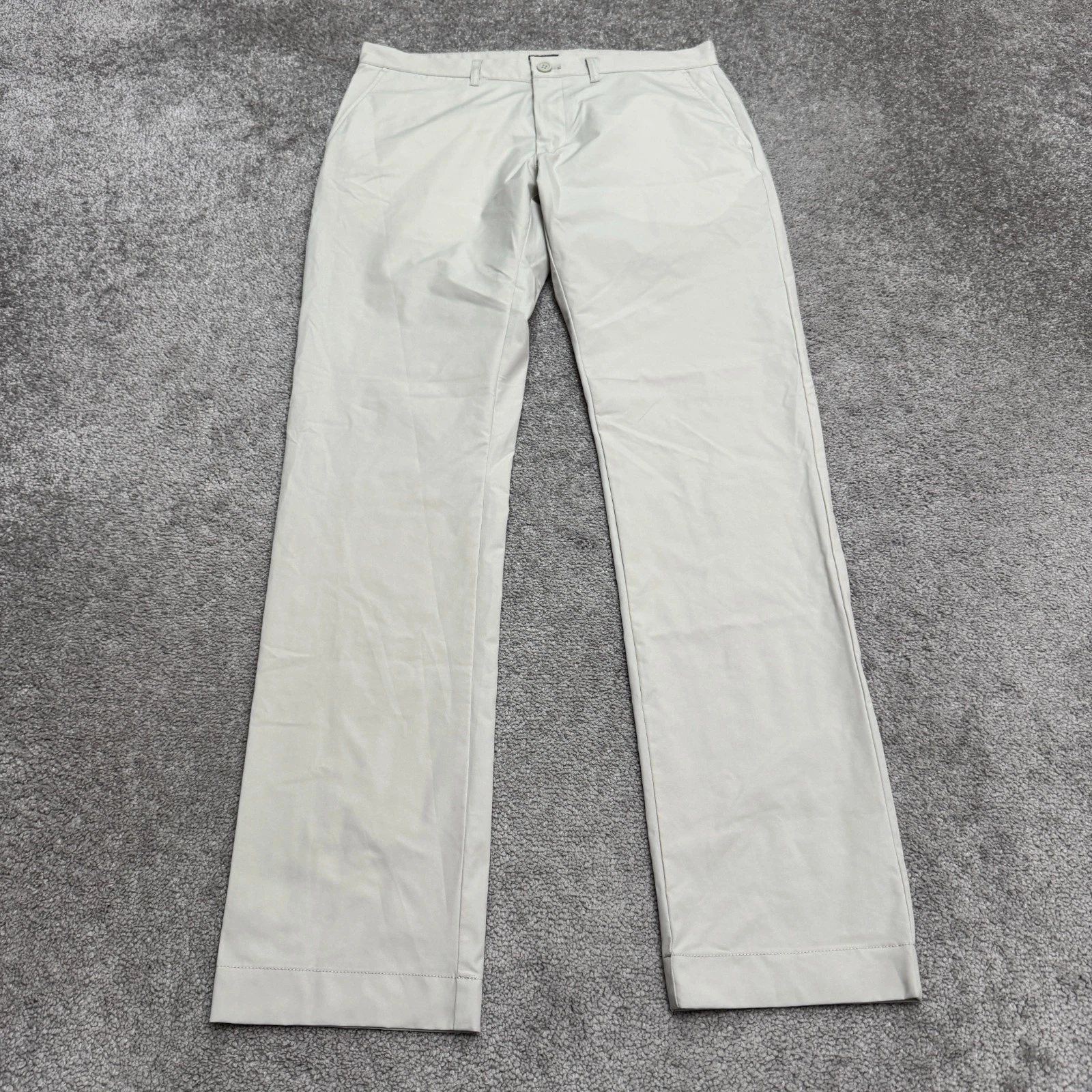 J.Crew Flex Slim Fit Tech Khaki Chino Pants Mens 32x34 Stone Beige Lightweight
