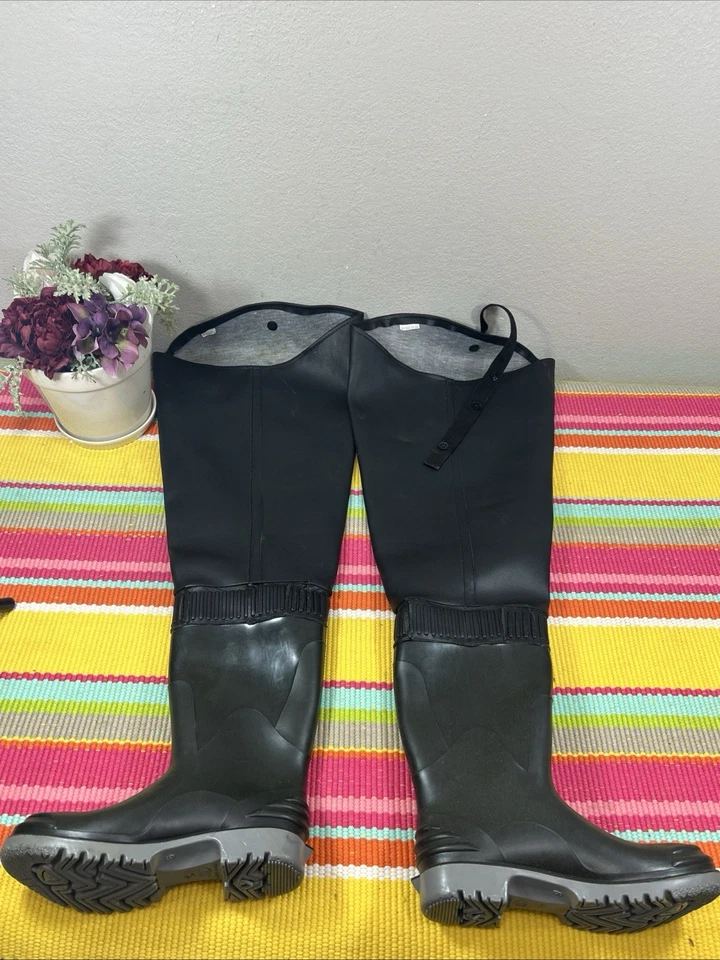 Botas Dunlop Hip Waders Puntera y Vástago de Acero Mezcla de Poliéster/PVC Negras EE. UU. Para hombres EE. UU. 6/7 M Foto 3 de 4