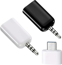 2 Pcs AUX to 3.5mm Audio Adapter AUX to USB Adapter USB A Female to Male Audio C