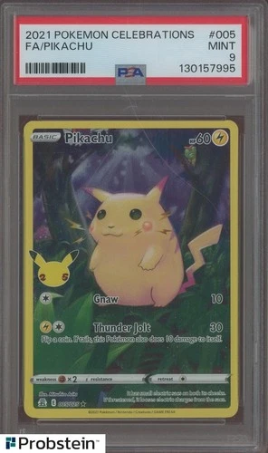 2021 Pokemon Celebrations #005 FA Pikachu PSA 9 MINT