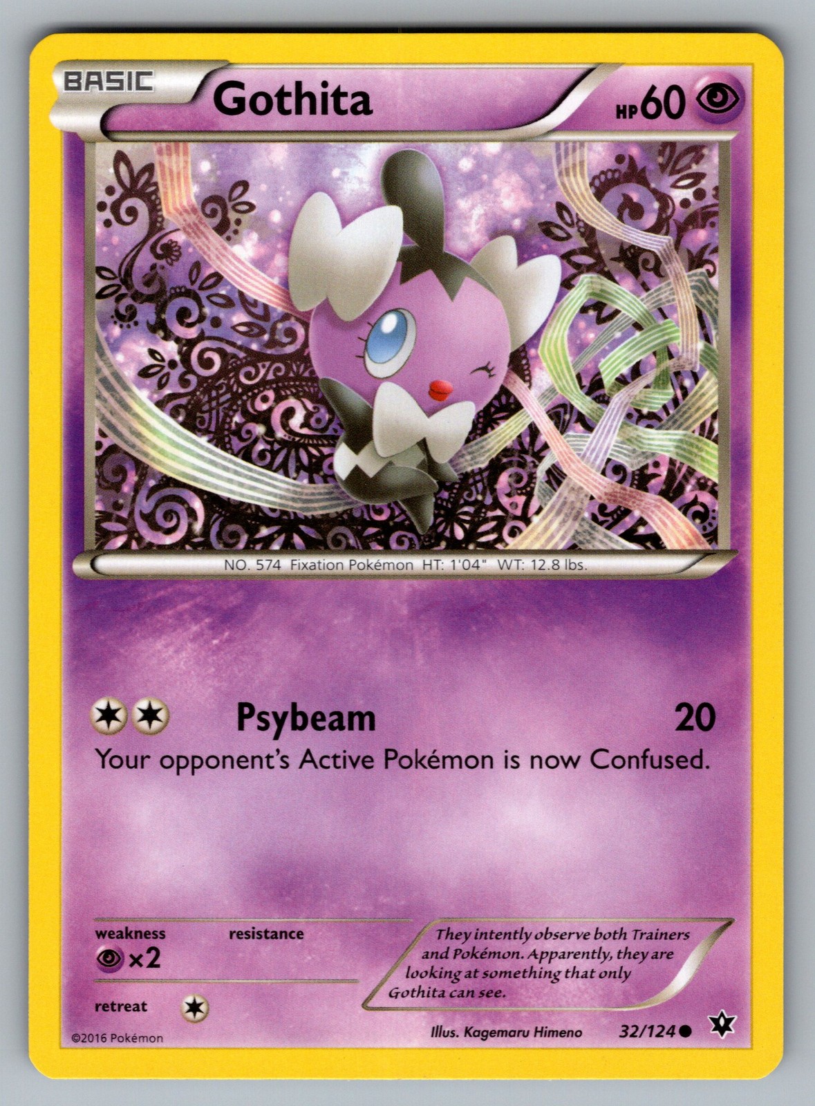 Gothita Common XY - Fates Collide 32/124 Pokemon NM