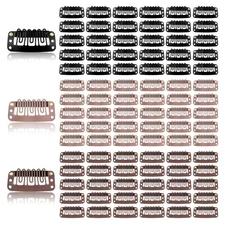 120 Pcs 6-Teeth U-Shape Wig Clips Hairpieces Snap Clips Hair Extension Haircl...