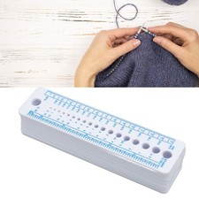 20pcs Knitting Needle Gauge Ruler Soft Plastic Knit Measure Size Ruler