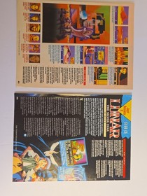 RARE 1994 SEGA VISIONS 4-PAGE LOT - Lunar, Dragon's Lair, Dune Sega CD