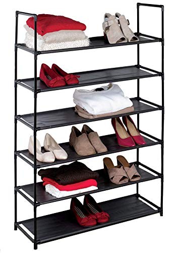 AMERICAN DREAM HOME GOODS ORGANIZER 6 TIER SHOE RACK 6940-BK - BLACK