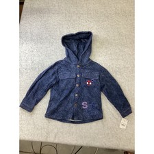 Marvel Spidey and His Amazing Friends Spider-Man Hooded Shirt Jacket Blue 4T NEW