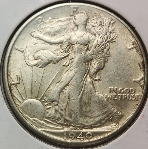 1940 S Walking Liberty Half Dollar Condition, 90% Silver Nice AU Coin! WL-4030s