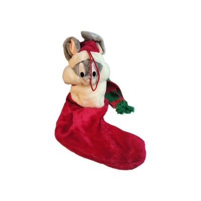 Warner Brothers Studio Store Bugs Bunny Christmas Plush Stocking 17 in