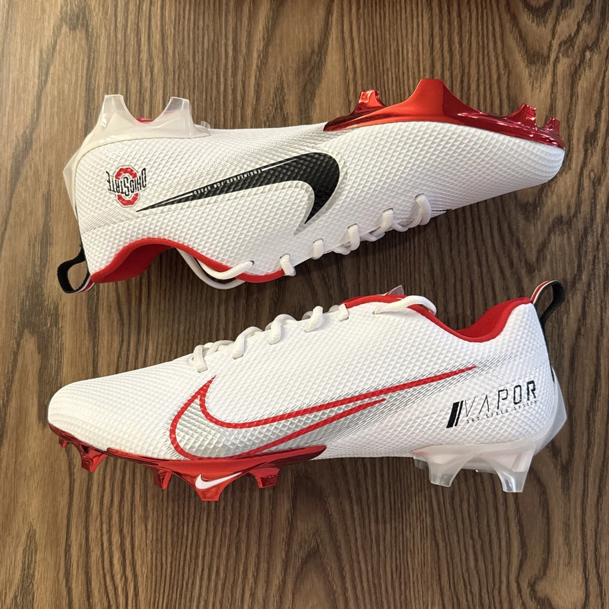 SAMPLE Nike Vapor Edge Speed 360 Ohio State PE White Football Cleats Size 9.5 ? Nike Ohio State PE Drop ? Nike Vapor Edge Pro Ohio State  main image 2