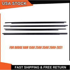 4x Weatherstrip Window Moulding Trim Belt For Dodge Ram 1500 2500 3500 2009-2021