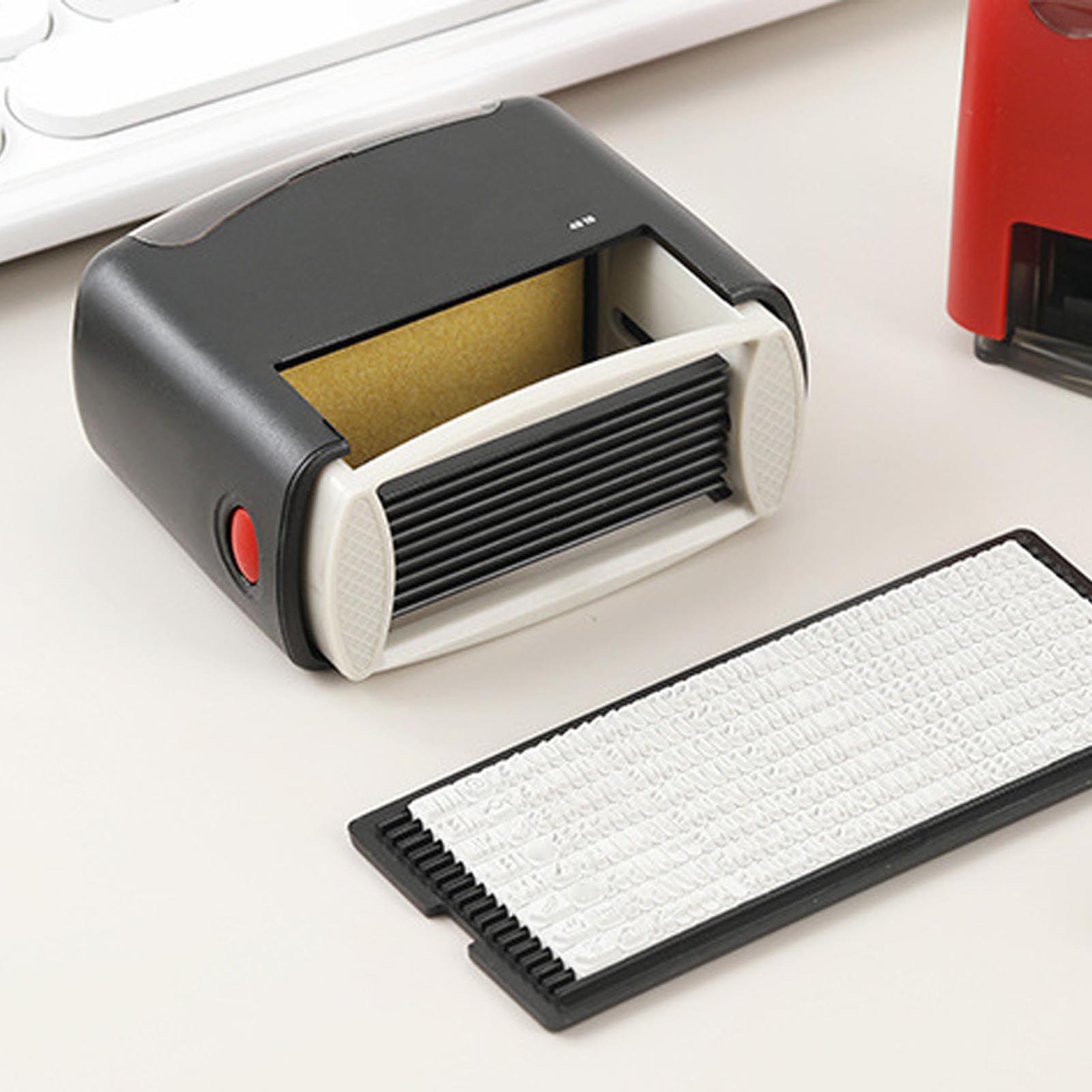 Self Inking Stamper Letter Number Symbol Automatic Press Stamper 58x22MM