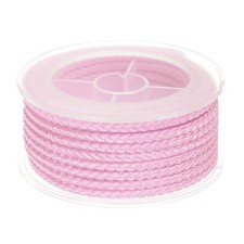 Nylon Thread Twine Beading Cord 3mm Braided String 4M/13 Feet, Light Pink