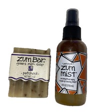 Zum Mist Patchouli - 4 floz aromatherapy room  body mist w/ Soap included