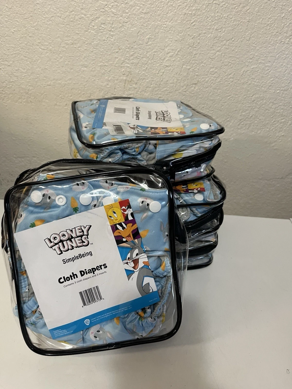 Simple Being Looney Tunes Cloth Diapers (4 Packs)