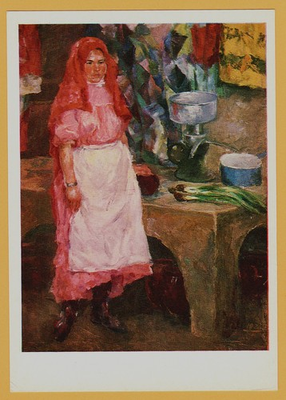 #ad 1983 Soviet Postcard – ART Urmanche quot;At the Separatorquot; rural life – Tatar ASSR $8.99