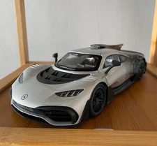 1:18 Mercedes-AMG ONE Hypercar Diecast Collectible Model Silver Alloy F1 Engine