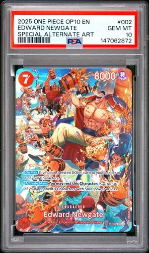 2025 ONE PIECE ST15-002 OP10 ROYAL BLOOD EDWARD NEWGATE WHITEBEARD  PSA 10