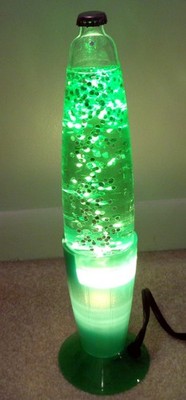 FOCUS LIGHTING TECHNOLOGY Pop Bottle Neon Green Glitter Lamp