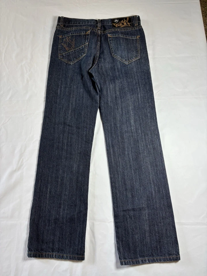 Rusty 男式蓝色牛仔裤直筒 29x28 码 100% 棉 — 第 2/4 张图片