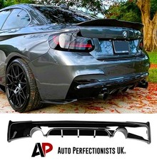 F�r BMW 2er F22 F23 Glanz Schwarz Heck Diffusor Volant Sto�stange Body Kit 13-21