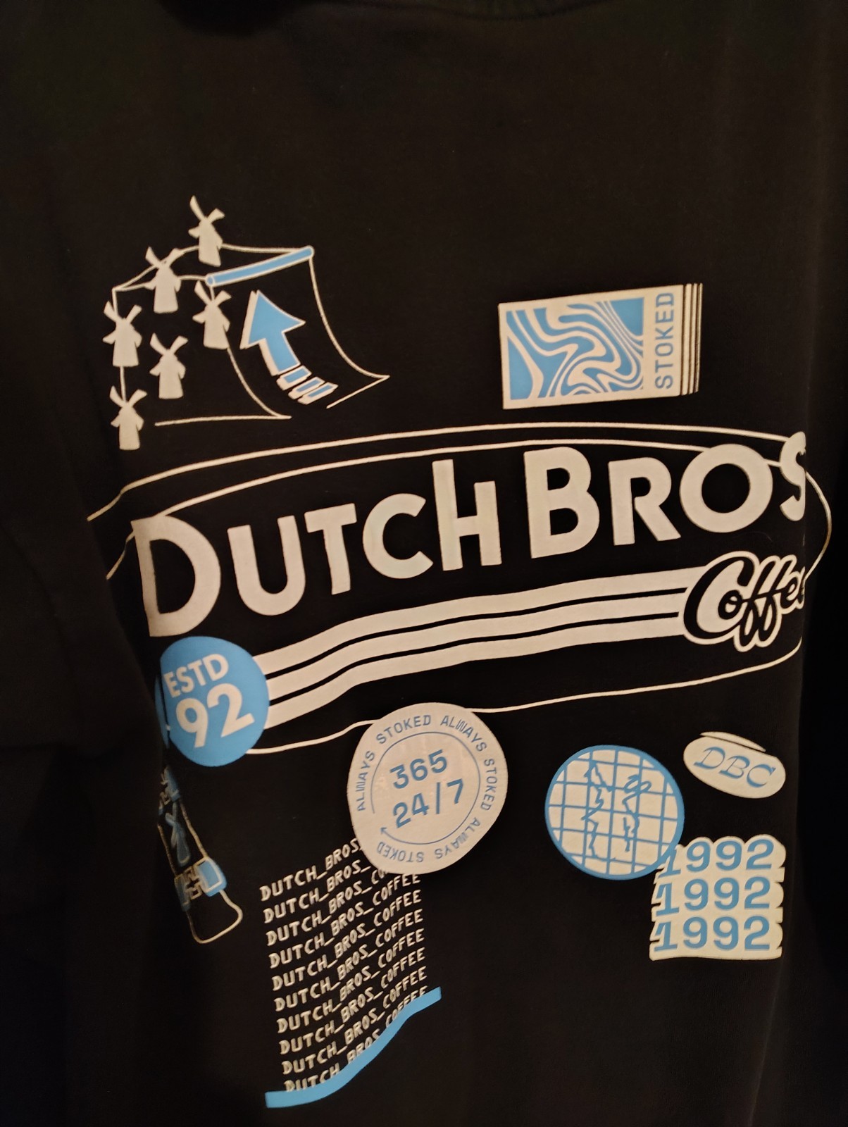 Dutch Bros Coffee Rare Skater Hooded Sweatshirt Size Small image 4