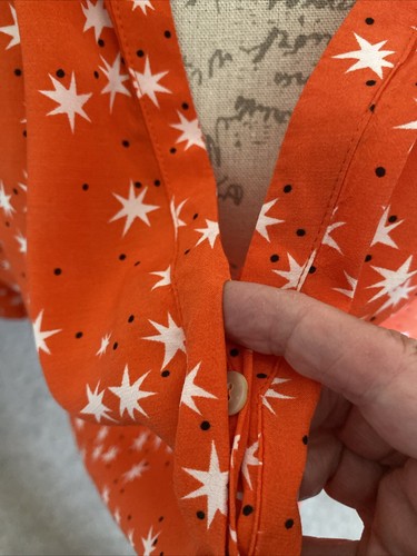 MINT VELVET Orange Star Print Batwing Blouse size UK 12 - Picture 4 of 14