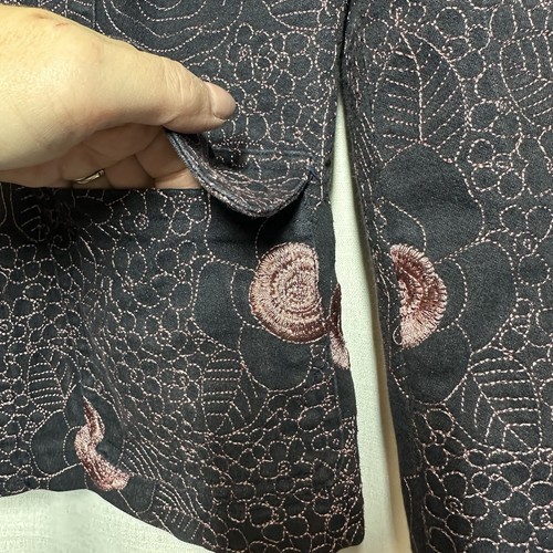 Jus d'Orange Women's Blazer Pink Floral Embroidered Size M (Vintage 10) Y2K 90's - Picture 4 of 9