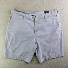 Polo Ralph Lauren Shorts Mens 38 Blue Striped Seersucker Nautical Boating Yacht