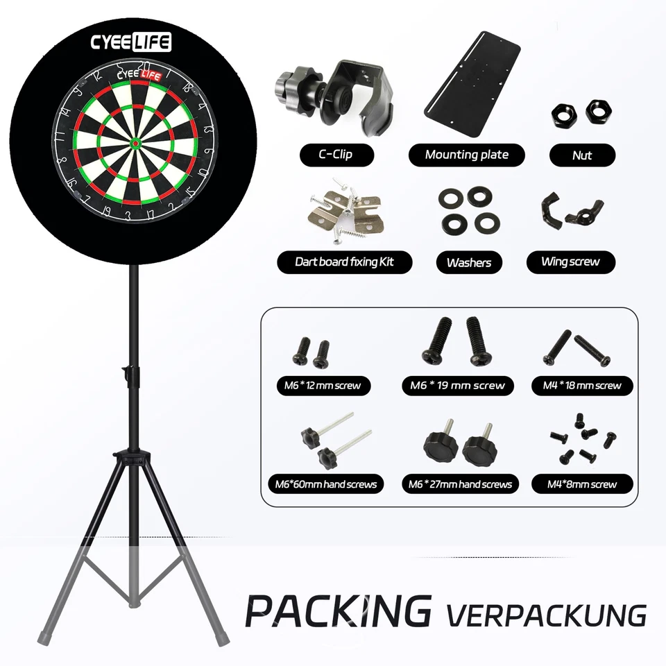 CyeeLife Dartboard Tripod Stand for Steel Dart Games,From Australia - image 4 of 4