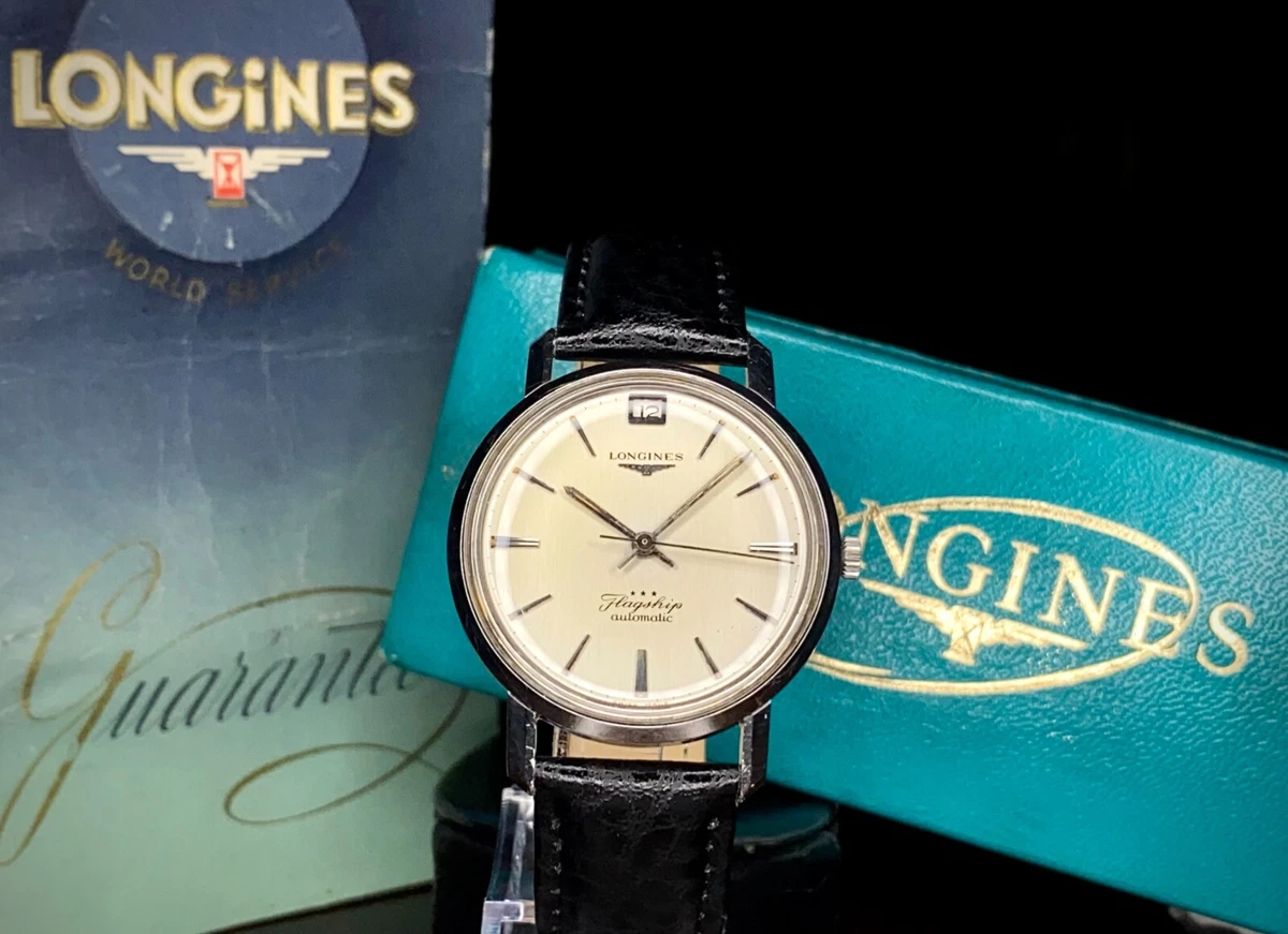 1962 Longines Flagship Steel ref 3108 2 cal 351 Date at 12 Box