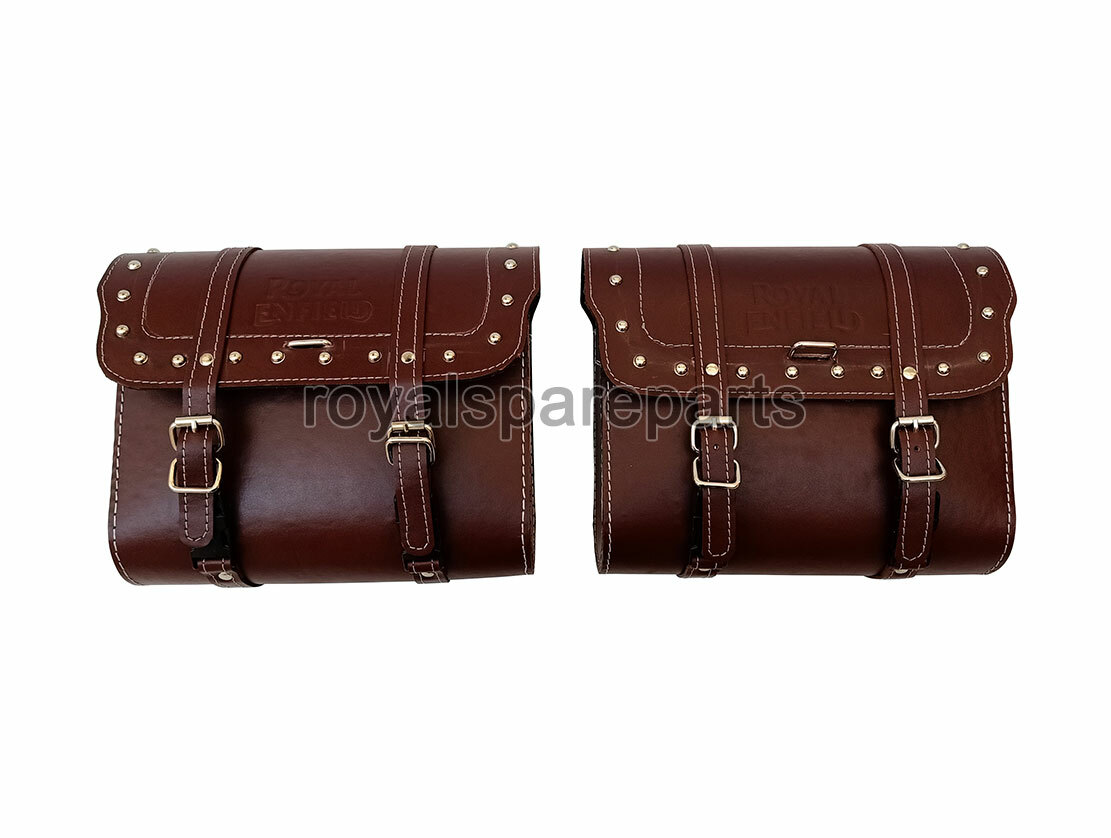 Fit For Royal Enfield Classic 350 500 Saddle Bag Pair Cherry Color