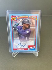KYLE LEWIS 2021 TOPPS ARCHIVE 1991 BAZOOKA SHINING STARS AUTO 25 /25 #91BZA-KL B