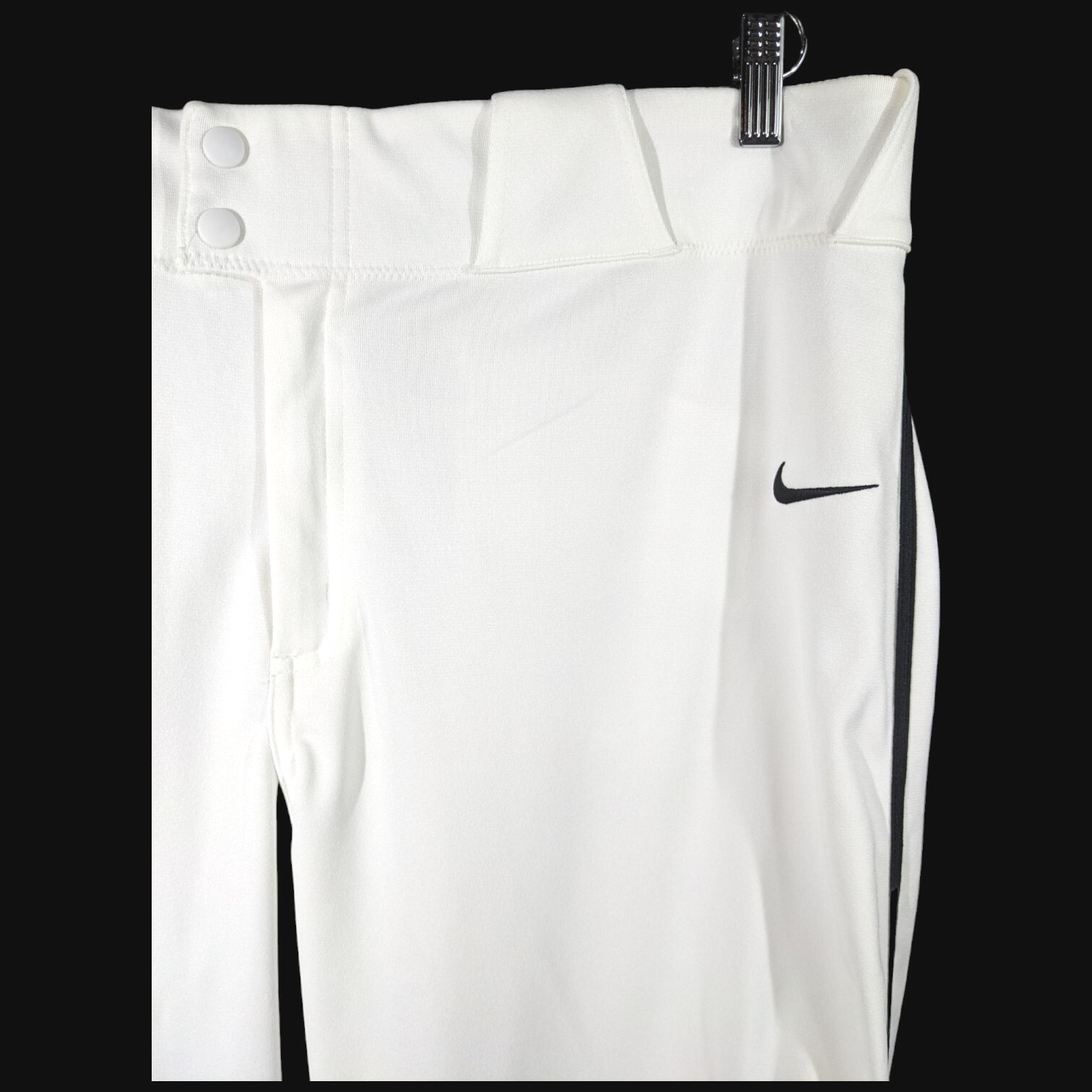 White Nike Baseball Pants with Black Stripes 3XL XXXL 44x33 Belt Loops Pockets eBay