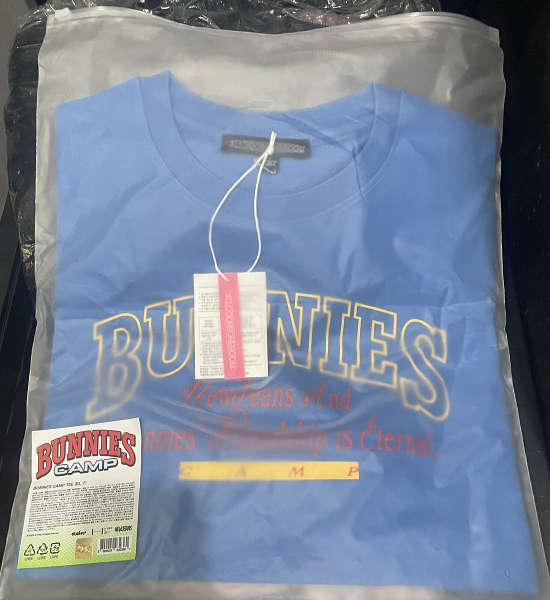 NEWJEANS THE 1st Fanmeeting Official Merch BUNNIES CAMP TEE Light 